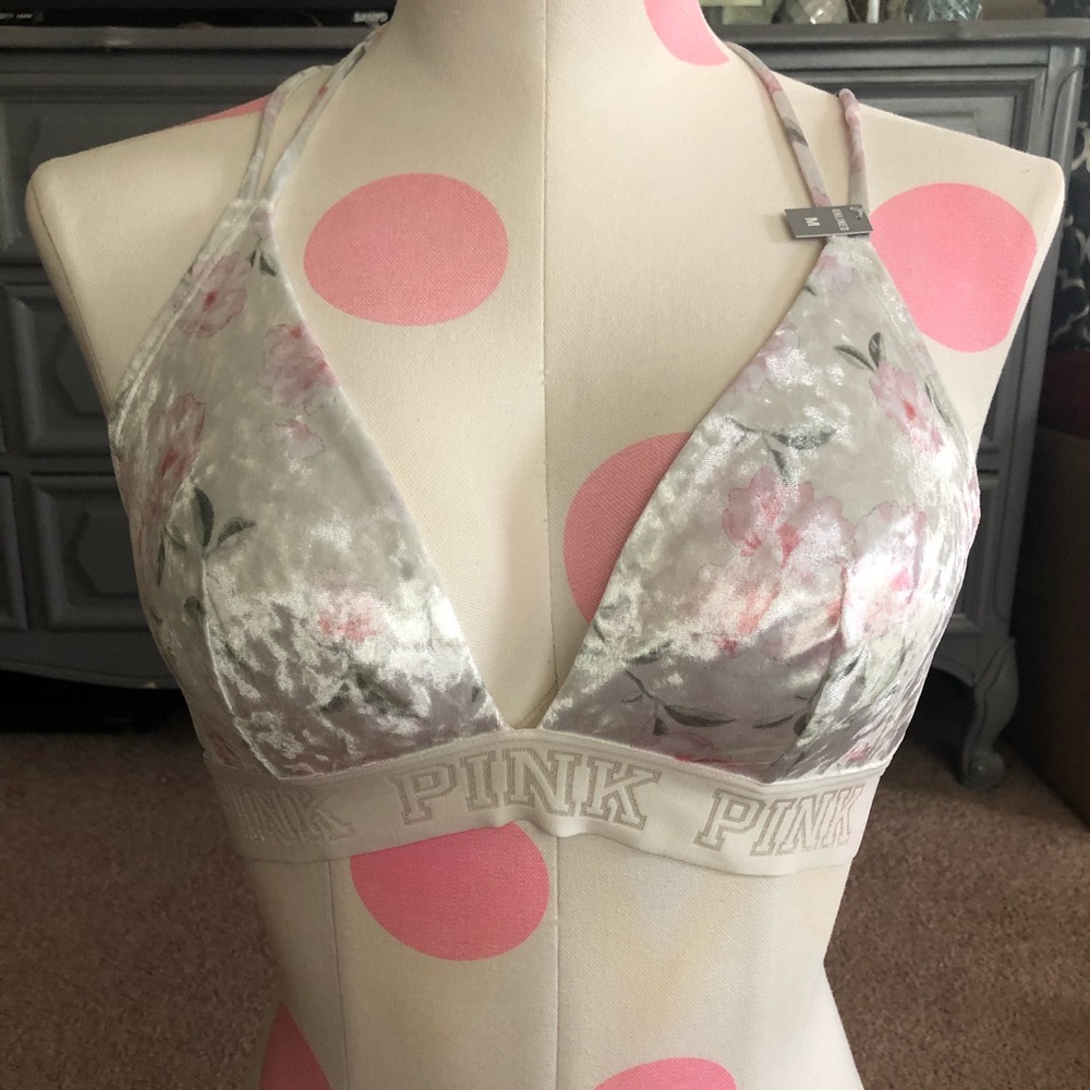 PINK velvet bralette